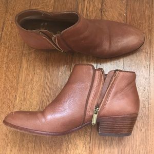 Sam Edelman “Petty” Brown Leather Booties
